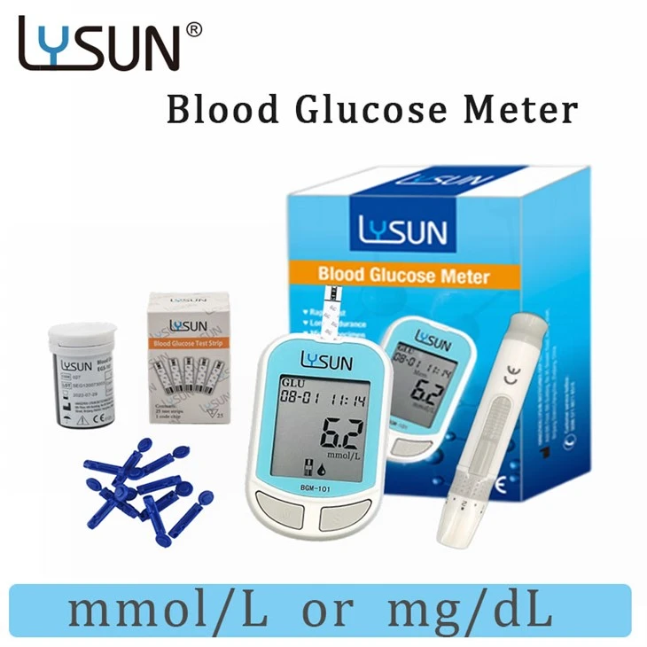 Lysun Fast Test Глюкометр Глюкометр Тест-смужки Монітор цукру Глюкометр бренду Sinocare Портативний глюкометр з ручкою