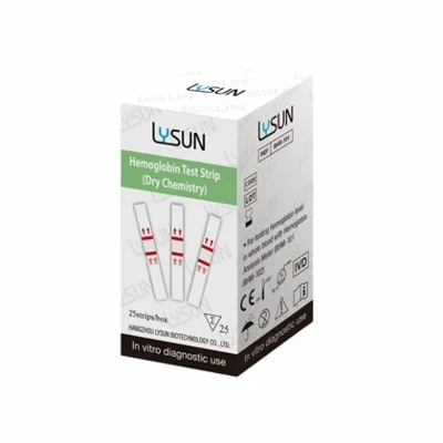 Lysun Тест-смужки на гемоглобін Високоточні смужки для швидкого контролю для клінічного аналізу BHS-101